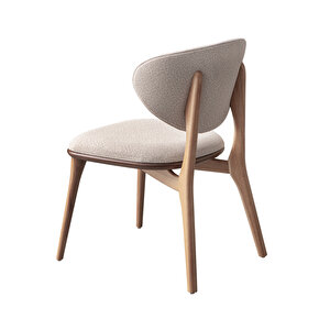 Edsy Home Ahşap Kaplama Oval 4 Sandalyeli Masa Takımı