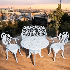 Alüminyum Masa Sandalye Takımı | Cg717 | Bahçe Oturma Grubu