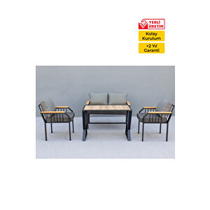 60x20 Grandluxe Lux Bahçe Seti 2 1 1 Masa