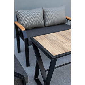 60x20 Grandluxe Lux Bahçe Seti 2 1 1 Masa