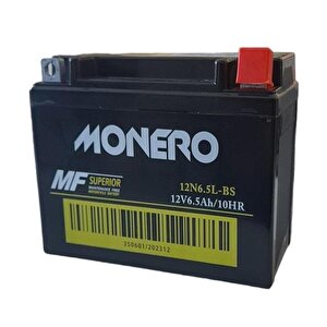 Monero 12n6.5l-bs  6.5amper  Motosi̇klet Aküsü Ebatlar: 138*65*100 Mm