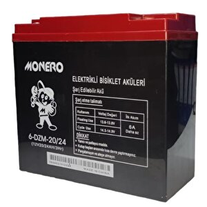 Monero 12v-20/24 Amper Di̇k  E-bike Akü 6'lü Paket (ebatlar: 180 X 78 X 170mm)