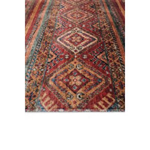 Cool Halı Vintage 05 Multi Antik Desen Makinede Yıkanabilir Halı Kaymaz Dijital Baskı Mutfak Halısı