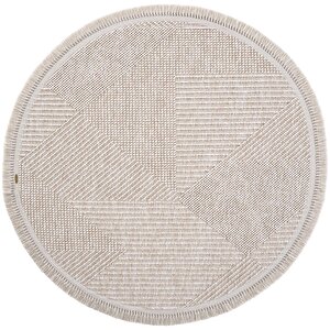 Vera 1455 Vizon Halı Kilim Yumuşak Dokulu Salon Halısı Mutfak Antre Yuvarlak Dokuma Makine Halısı 160x160 cm