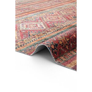 Cool Halı Vintage 05 Multi Antik Desen Makinede Yıkanabilir Halı Kaymaz Dijital Baskı Mutfak Halısı