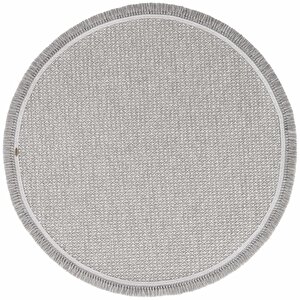 Vera 1453 Gri Halı Kilim Salon Halısı Mutfak Antre Yuvarlak Dokuma Makine Halısı 80x80 cm