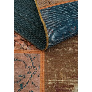 Cool Halı Carnival Renkli Patchwork Halı Yolluk Dokuma Şönil Halı Yıkanabilir Eskitme Vintage Halı