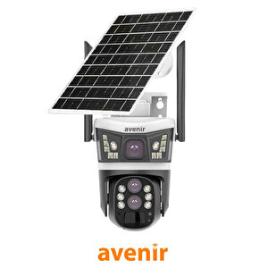 Av-s432 4mp 10x Optik Zoom 2 Kameralı Solar Ptz 4g Sim Kartlı Sesli Alarmlı Kamera