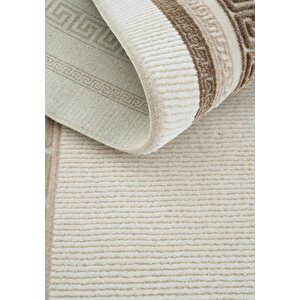 Cool Halı Pella 6814 Kahve Krem Halı Oturma Odası Halısı Antre Halısı Klasik Çerçeveli Salon Halısı