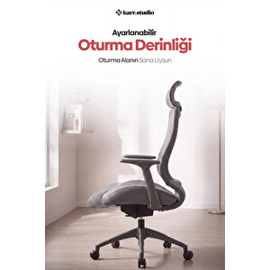 Lizbon Ergonomik Çalışma Koltuğu Gri