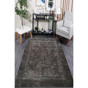 Dijital Kaymaz Yıkanabilir Modern Gri̇ Mutfak Halısı Salon Halısı Yolluk 120x250 cm