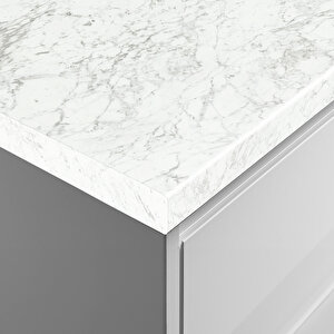 Laminat Mutfak Tezgah, Carrara Mermer Desenli, Parlak Yüzey, Ars 502 G 120x60x3 cm