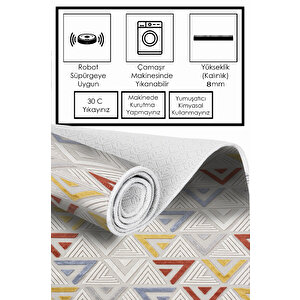 Dijital Kaymaz Yıkanabilir Modern Gri̇ Mutfak Halısı Salon Halısı Yolluk