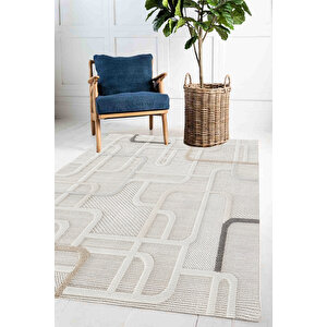 Dijital Kaymaz Yıkanabilir Modern Gri̇ Mutfak Halısı Salon Halısı Yolluk 180x400 cm