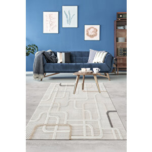 Dijital Kaymaz Yıkanabilir Modern Gri̇ Mutfak Halısı Salon Halısı Yolluk