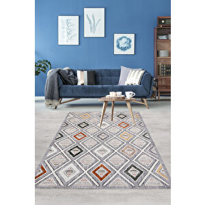 Dijital Kaymaz Yıkanabilir Modern Gri̇ Mutfak Halısı Salon Halısı Yolluk 80x300 cm
