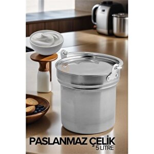 Modacar Yoğurt Bakracı 5 Lt Paslanmaz Çelik