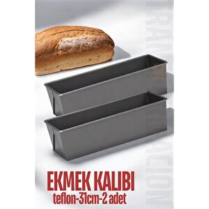 Modacar Teflon Ekmek Pişirme Kalıbı Baton Pasta Kalıbı 31 Cm 2 Adet