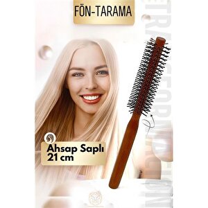 Modacar Fön Fırçası Ahşap Saplı Tarama Fırçası