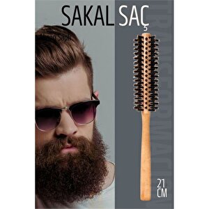 Modacar Sakal Fırçası Saç Fırçası Ve Fön Fırçası Ahşap Saplı