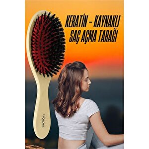 Modacar Keratin Mikro Kaynak Saç Açma Fırçası Sağlıklı Ahşap