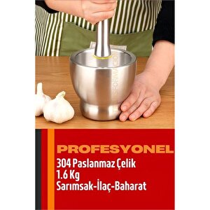 Modacar Sarımsak Ezici Sarımsak Havanı 304 Paslanmaz Çelik Baharat İlaç Ezici