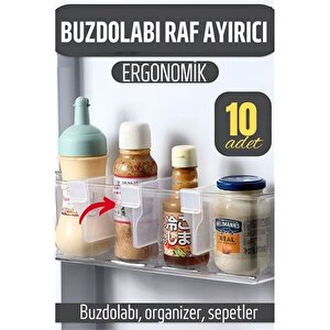 Modacar Buzdolabı Raf Ayırıcı Organizer Dönüştürücü 10 Adet