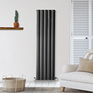 1200x395mm Lilac Dikey Antrasit Alüminyum Radyatör