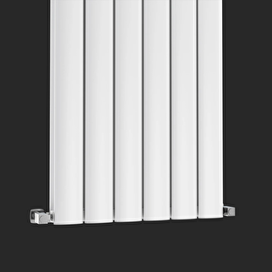 1400x475mm Lilac Dikey Beyaz Alüminyum Radyatör Dekoratif Tasarım