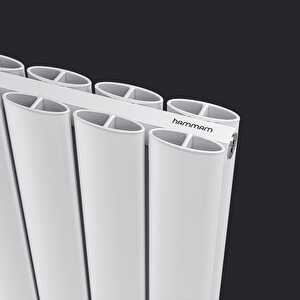 1500x395mm Lilac Dikey Beyaz Alüminyum Radyatör Dekoratif Tasarım