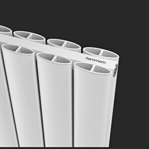 1800x555mm Lilac Dikey Beyaz Alüminyum Radyatör Dekoratif ,tasarım