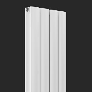 1500x315mm Lilac Dikey Beyaz Alüminyum Radyatör Dekoratif Tasarım