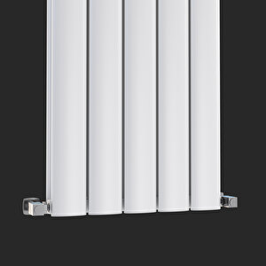 1800x395mm Lilac Dikey Beyaz Alüminyum Radyatör Dekoratif Tasarım