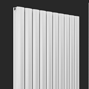 900x795mm Lilac Dikey Beyaz Dekoratif Alüminyum Radyatör