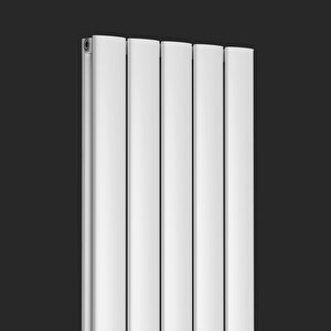 1200x395mm Lilac Dikey Beyaz Dekoratif Alüminyum Radyatör