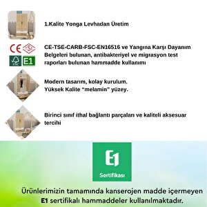 Viesmo Tobi Çocuk Gardırobu Safir Meşe Beyaz