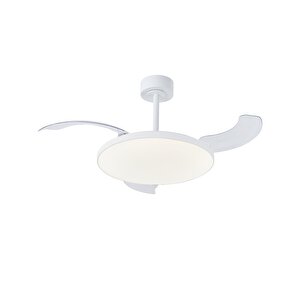 (ORB-VL10B) Uzaktan kumandalı APP kontrollü ledli tavan vantilatörü  35w dc motor 45w led  sarı 3000k-6500k beyaz