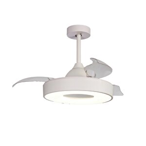 (ORB-VL5B) Uzaktan kumandalı ledli tavan vantilatörü  30w dc motor 60w led  sarı 3000k-6500k beyaz