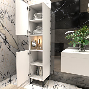 Banyo Boy Dolabı Luxe | Mat Beyaz