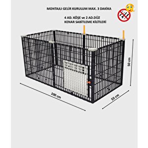 100cm X 50cm X 50cm Kedi, Köpek, Tavşan, Ginepig, Eğitim, Oyun Çiti Ve Kafesi