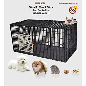 100cm X 50cm X 50cm Tabanı Dolu Üstü Kapalı, Köpek, Tavşan, Ginepig, Eğitim, Oyun Çiti Ve Kafesi Barelli Sağ