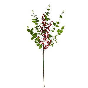 Yapay Çiçek Okaliptus Ve Kokina 90cm Uzun Dal