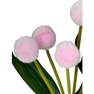 Yapay Çiçek Pembe Pompon Çiçeği Dekoratif Yapay Çiçek 30*20cm