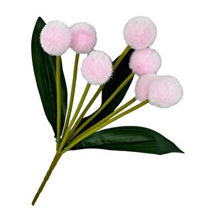 Yapay Çiçek Pembe Pompon Çiçeği Dekoratif Yapay Çiçek 30*20cm