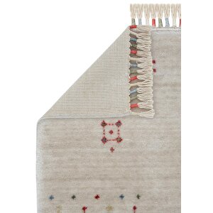 Cool Halı Galata 06 Bej Krem Salon Halısı İskandinav Halı Natural Bambu Halı El Dokuma Hol Halısı