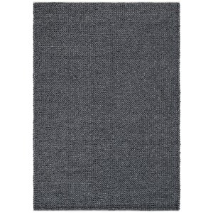 Elegance Antrasit Yün Halı Natural Salon Koridor Halı Yolluk El Dokuma Halı Örgü El Halısı 130x190 cm