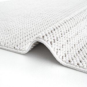 Cool Halı Mikasa Mks Plain Beyaz Yumuşak Dokulu Halı Kilim Salon Koridor Kesme Dokuma Makine Halısı