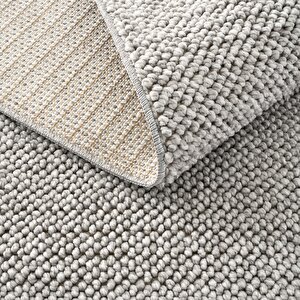 Cool Halı Mikasa Mks Plain Gri Yumuşak Dokulu Halı Kilim Salon Koridor Kesme Dokuma Makine Halısı