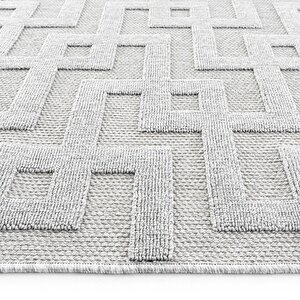 Cool Halı Oscar 7509 Gri Hav Toz Vermez Hasır Dokulu Salon Mutfak Koridor Halısı