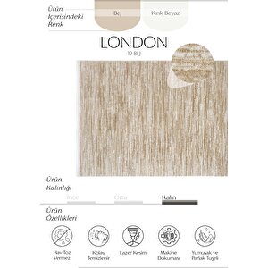 Cool Halı London 19 Bej Salon Halısı Kesme Halı Yolluk Antre Halısı Yumuşak Doku Yatak odası halısı